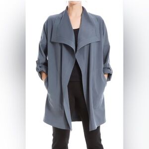 Max Studio Blue Draped Coat Jacket S